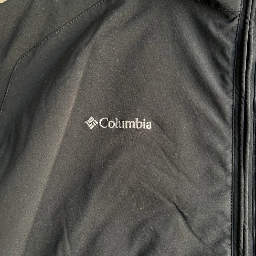 Columbia Jacket Mens 2XL Black Softshell Full‎ Zip Interchange Outdoor XM7838